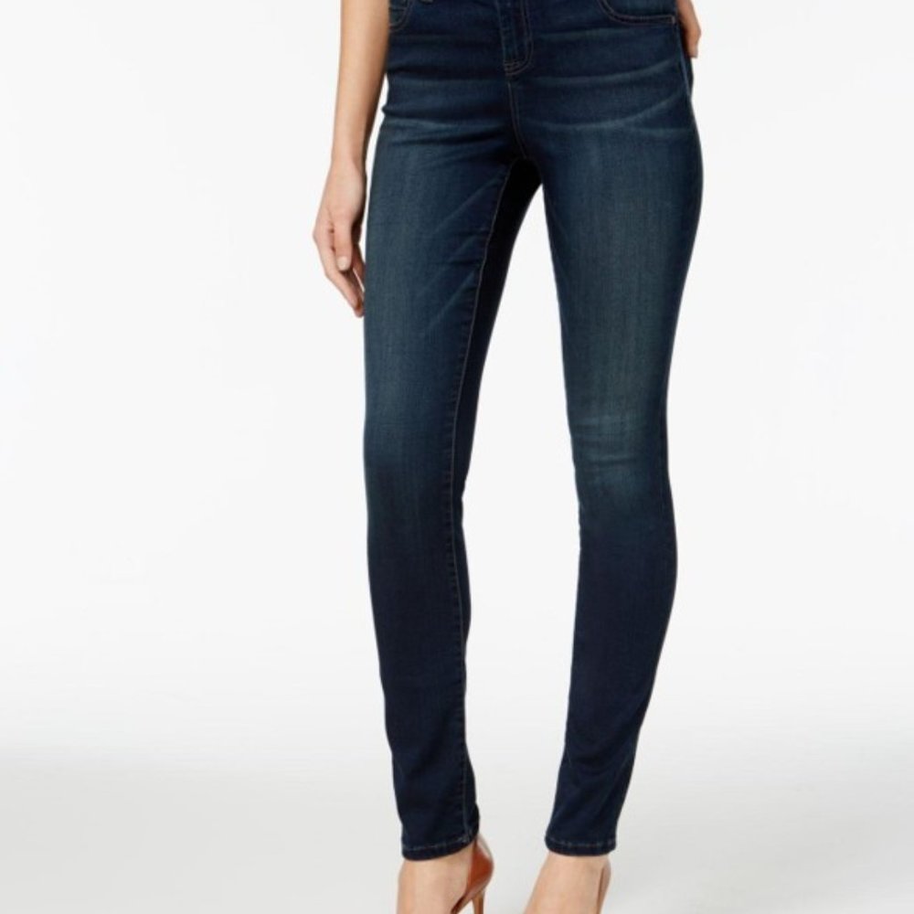 INC International Concepts Skinny Leg Curvy-Fit Dark Wash Jean Size 2L